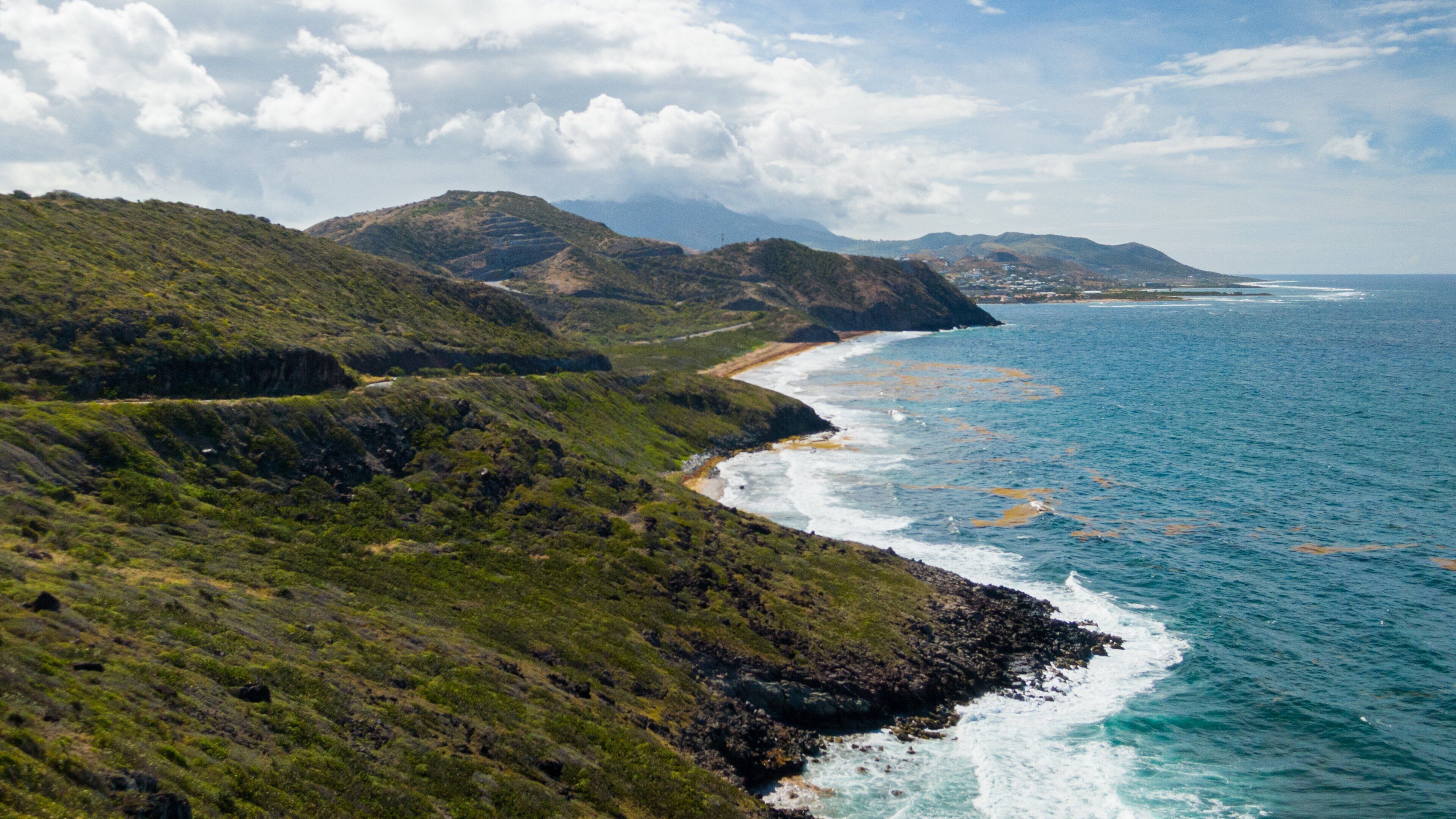 St. Kitts showing general coastal views, landscape views and rocky coastline
