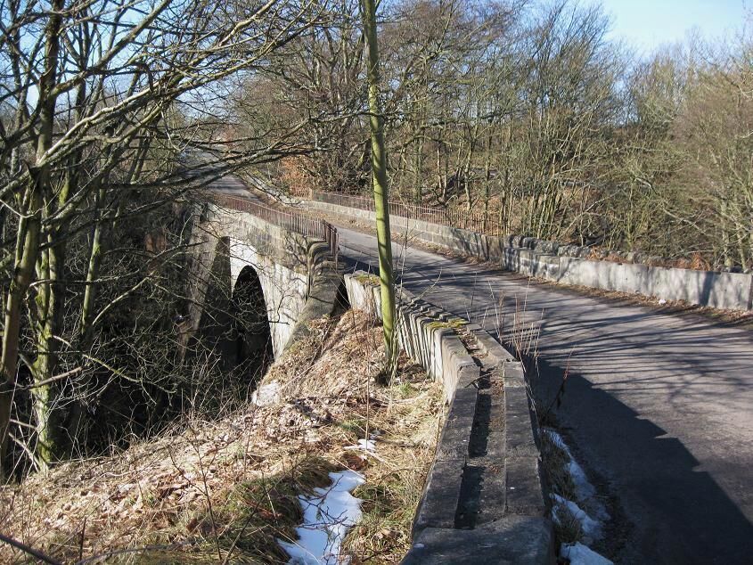 Auldshields Bridge Auldshields Bridge over the Cameron Burn which flows through Staylee Glen about 50 feet below.