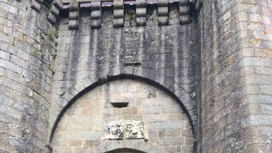The Saint-Jacques gate entrance to the medieval town of Parthenay, France. The medieval pilgrims entered from here into the town.