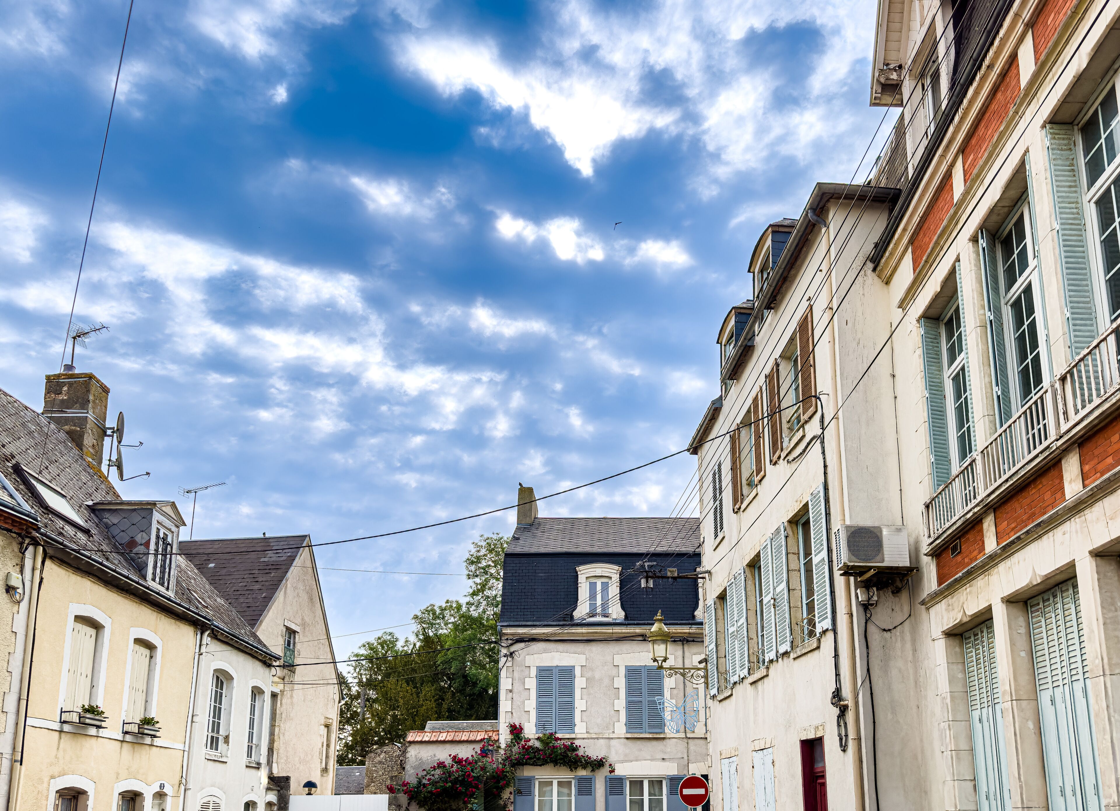 street in the town country