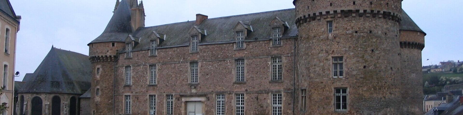 The castle of Sillé-le-Guillaume, Sarthe, France.