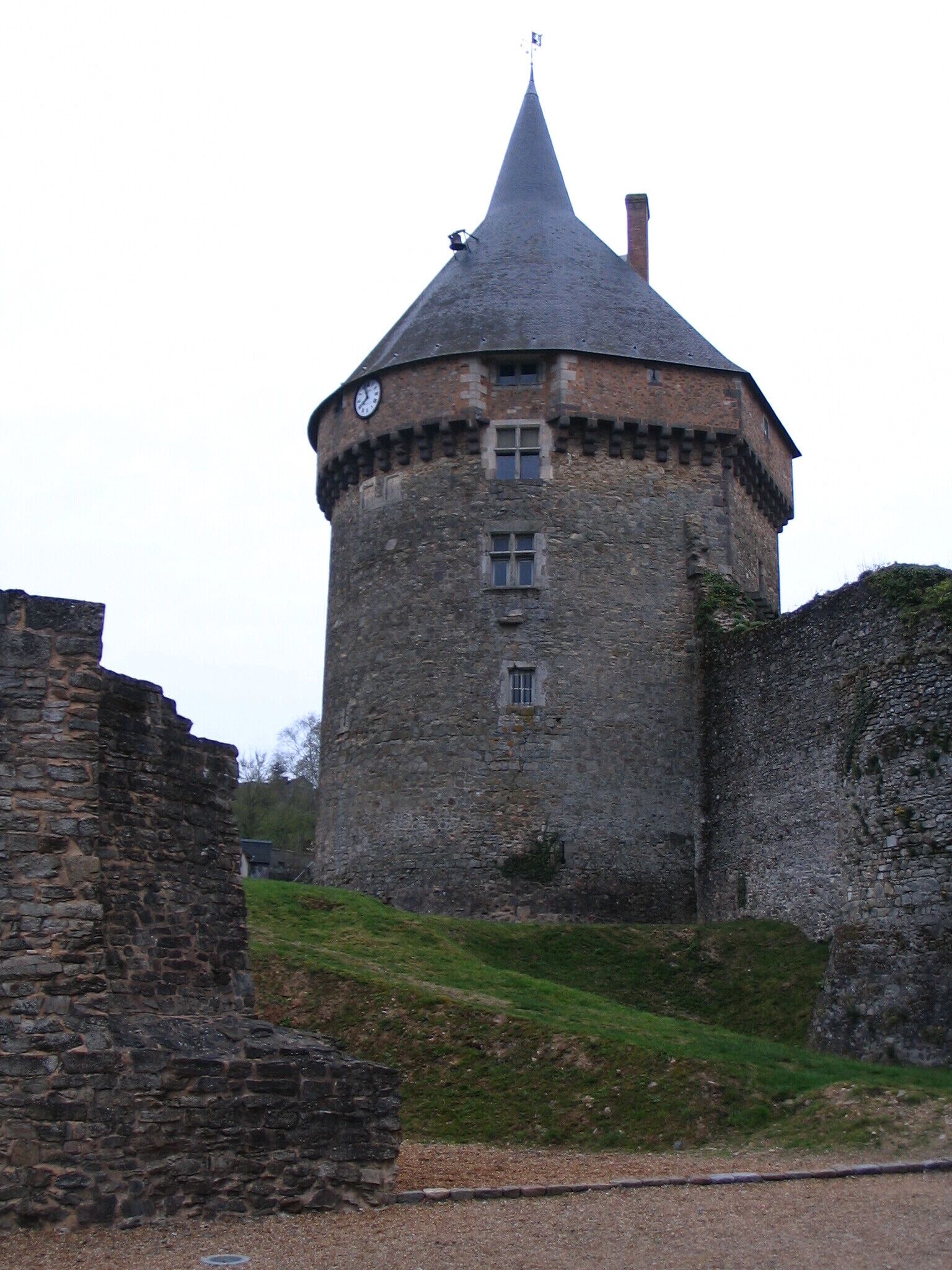 The castle of Sillé-le-Guillaume, Sarthe, France.
