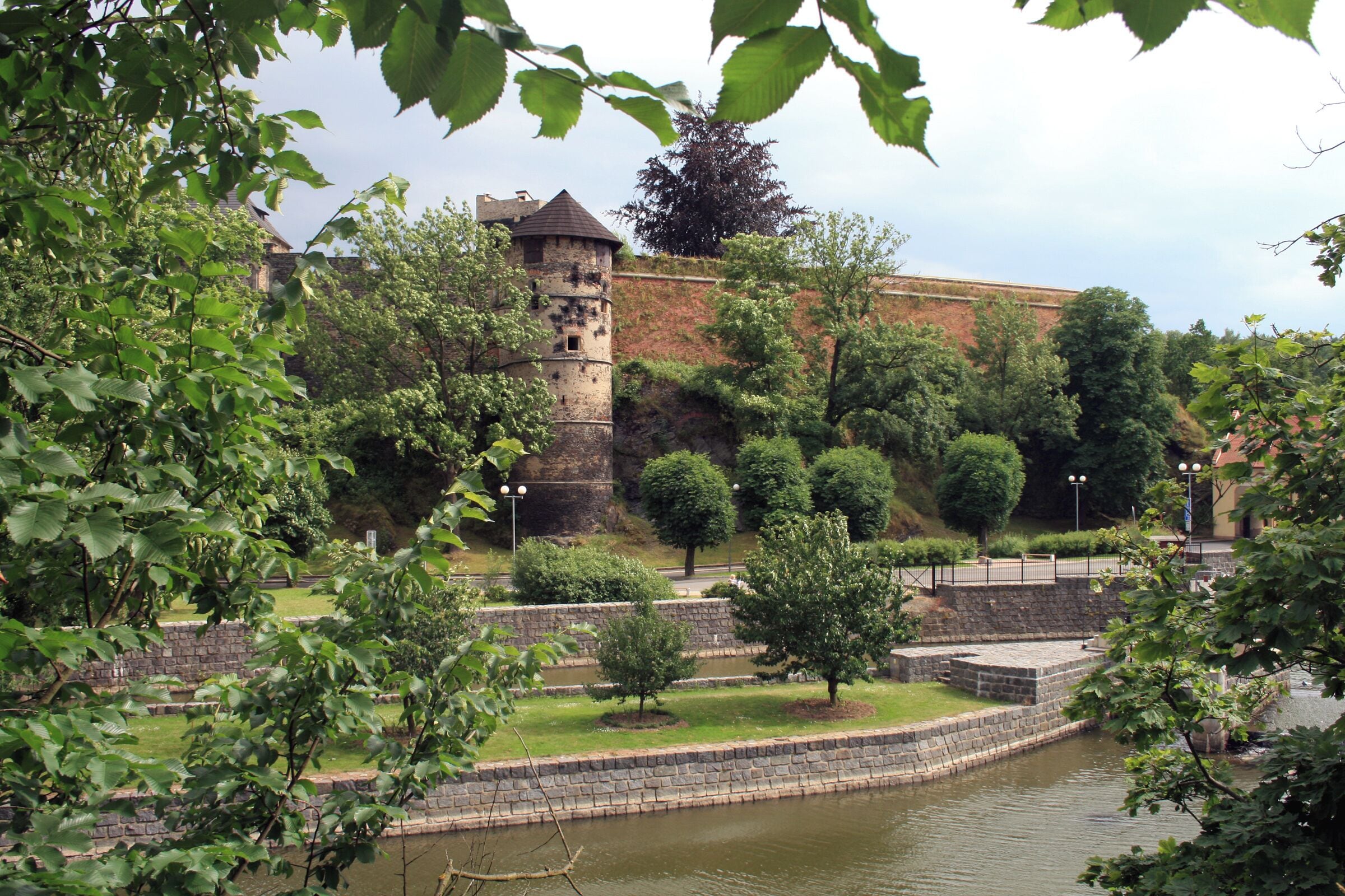 Part of ramparts of Cheb castle, west of Czech Republic