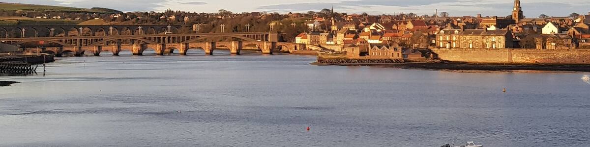Historic Elizabethan walled town of Berwick upon Tweed, fought over by the Scottish and English 13 times