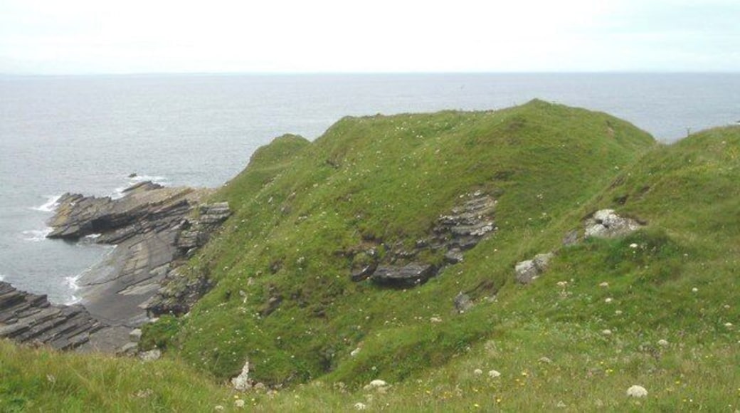 Brough Castle The site of Brough Castle at Langypo. Nothing now remains of the castle.