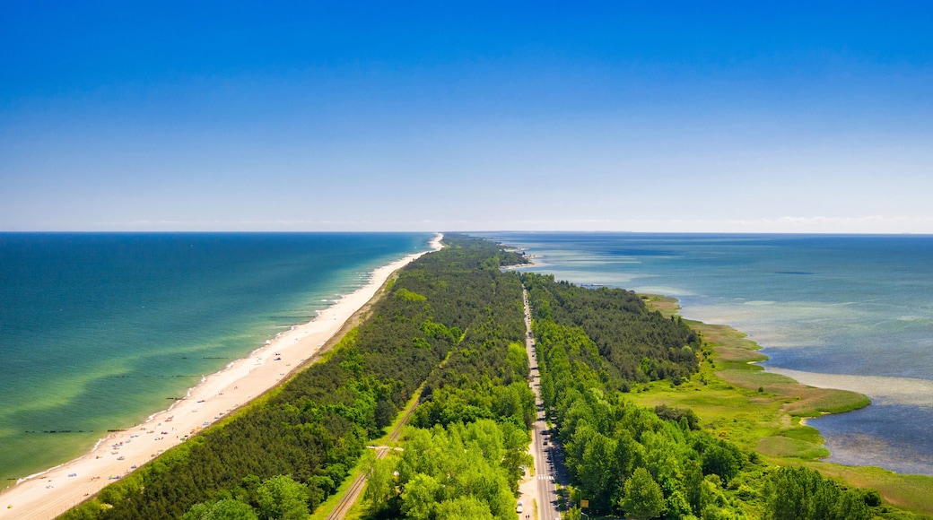 The coastline of the Baltic Sea with beautiful beaches on the Hel Peninsula, Poland