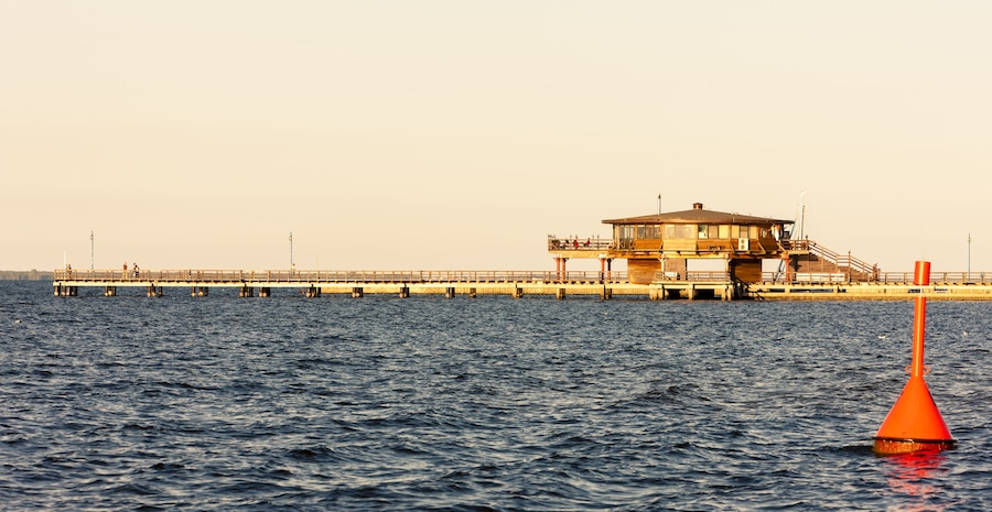 esplanade in Puck, Pomerania, Poland; Shutterstock ID 562325641