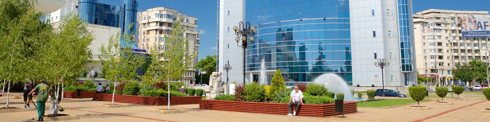 Ploiesti which includes modern architecture
