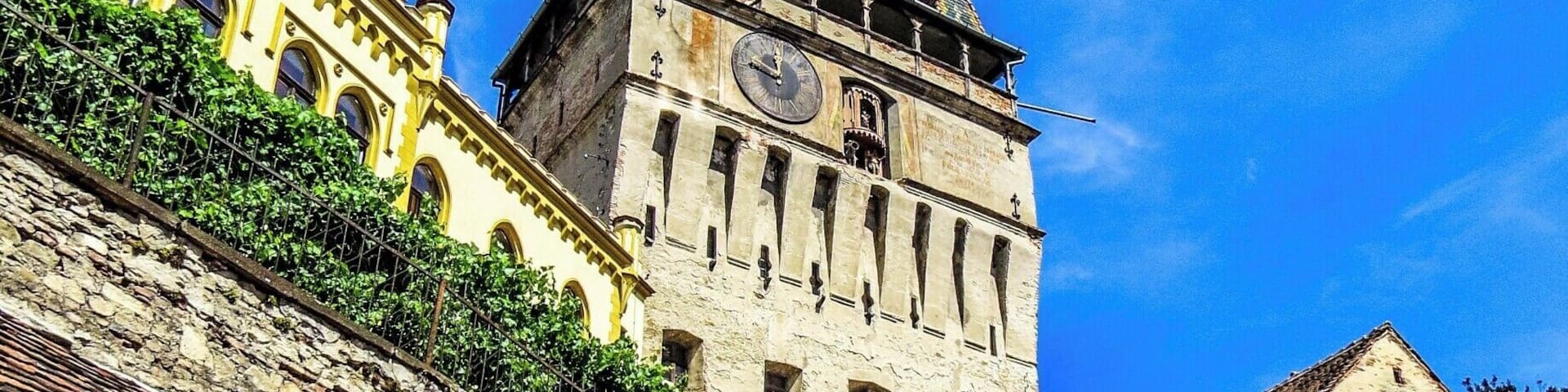 Sighsoara, located in the historic region of Transylvania, Romania.