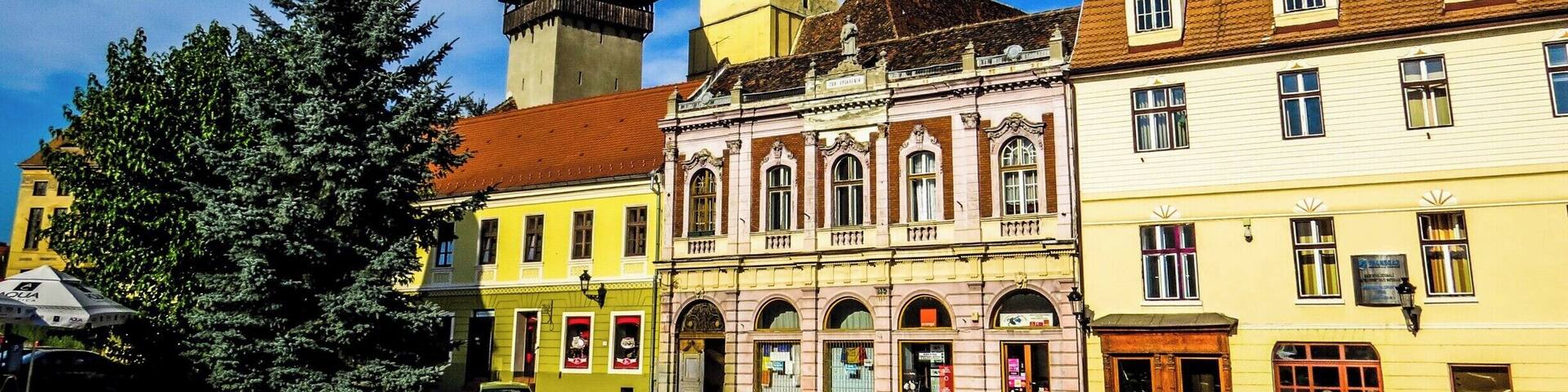 Medias, located in the middle basin of TĂąrnava Mare River, at 39 km from Sighisoara, Transylvania region, Romania.