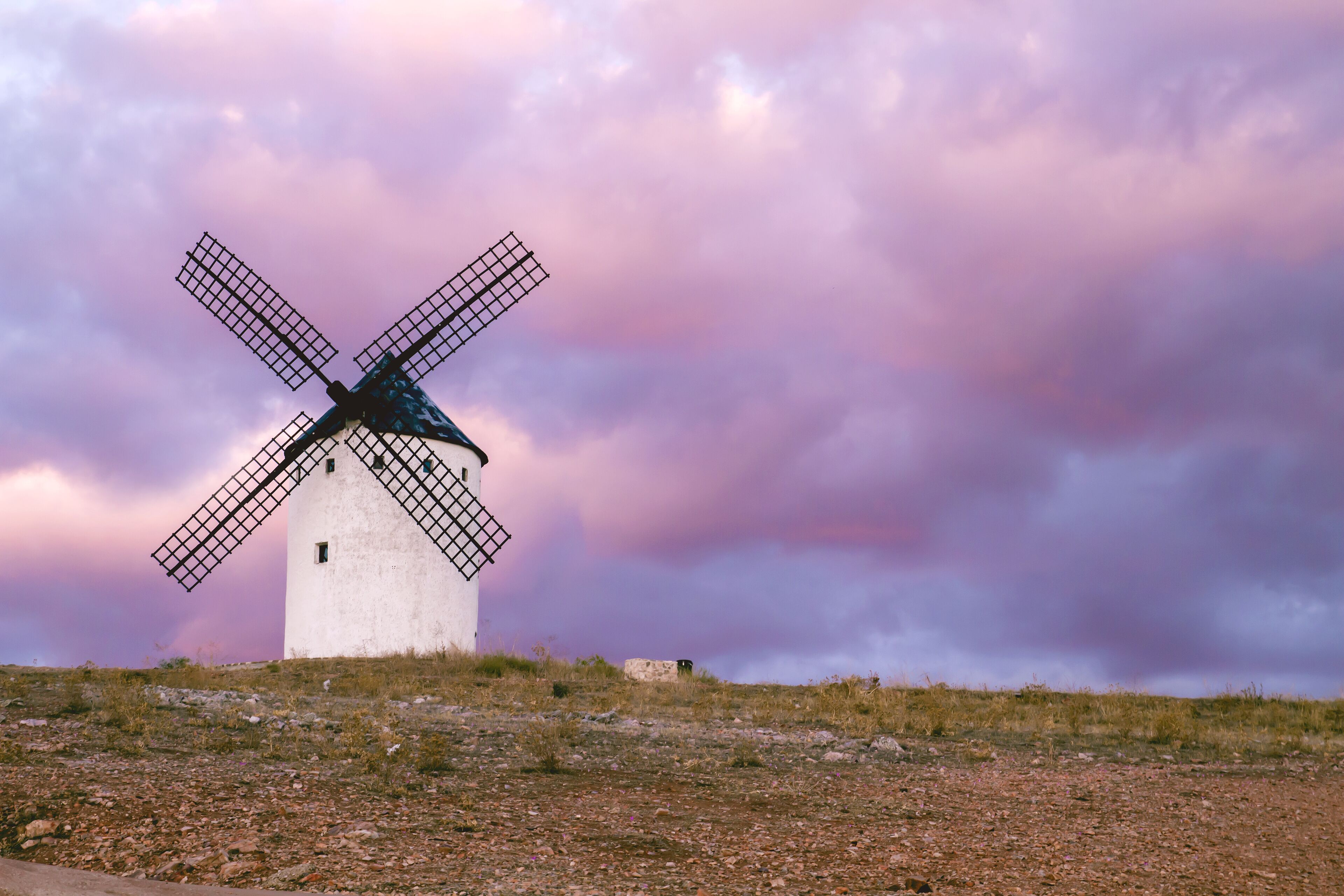 Old windmill in Alcazar de San Juan, Spain