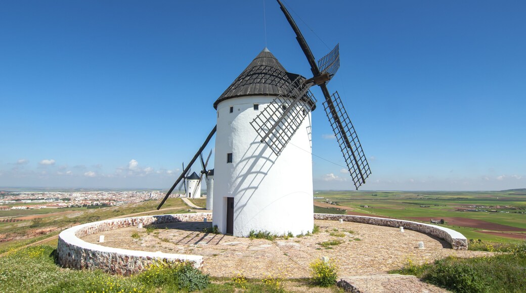 Windmills in Alcazar de San Juan in Ciudad Real, Spain