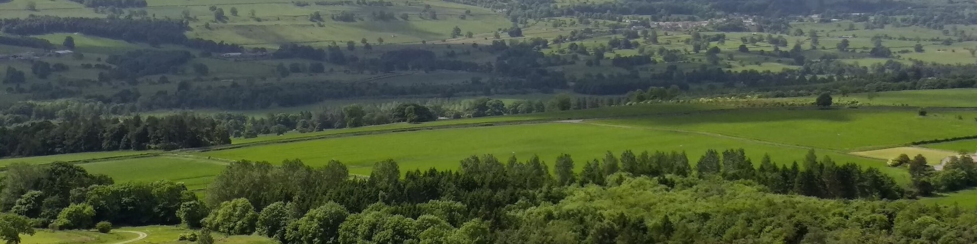 A view across the broad Dale of Wensley to Penn Hill.I took the photo from the Leyburn Shawl,so called because Mary Queen of Scots was imprisoned at nearby Bolton Castle but escaped and was caught near Leyburn were her Shawl was found shortly after