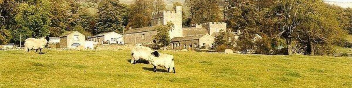 Nappa Hall Fortified house built 1450-1459 seen from the footpath