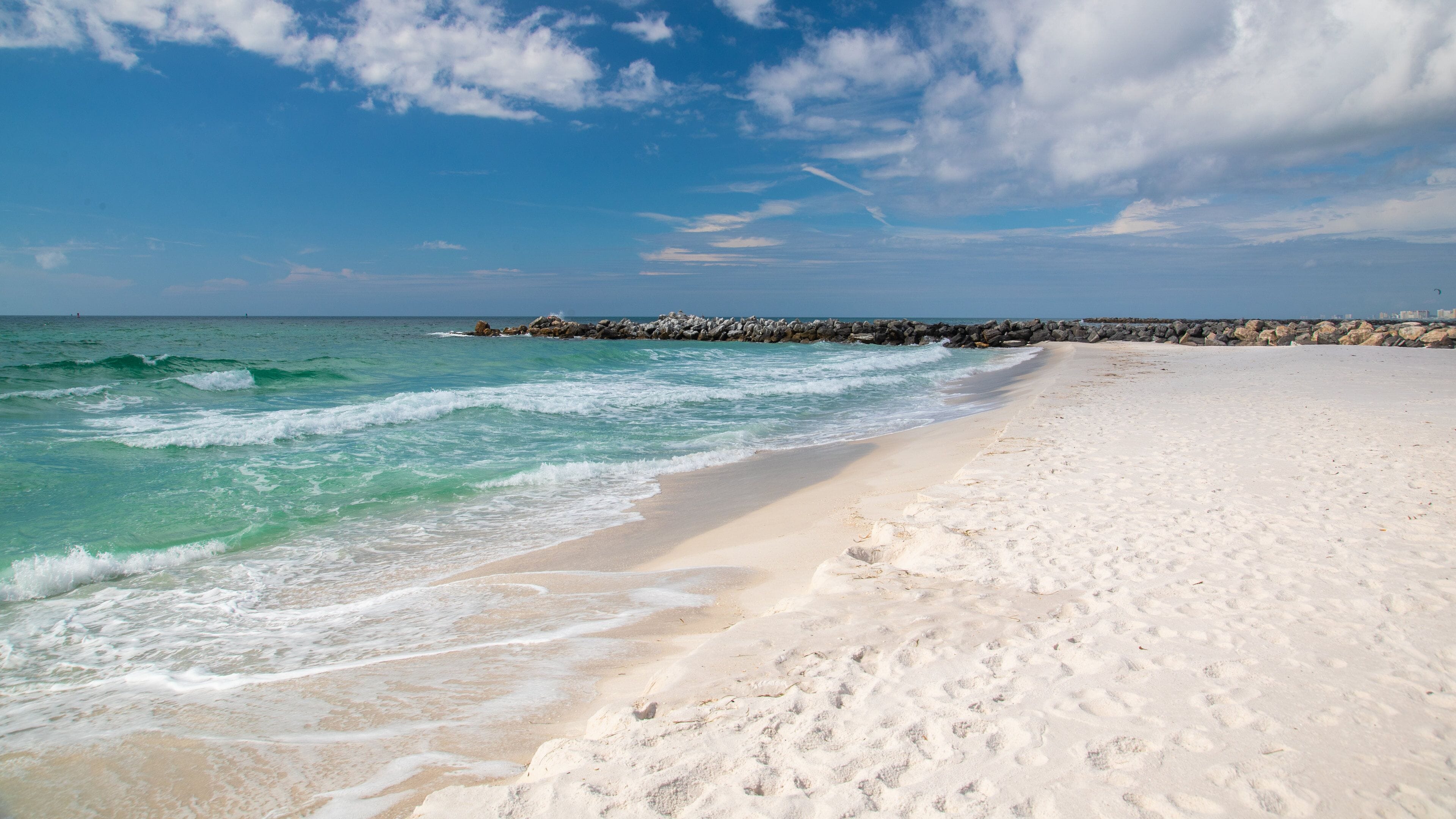 Panama City which includes a beach and general coastal views