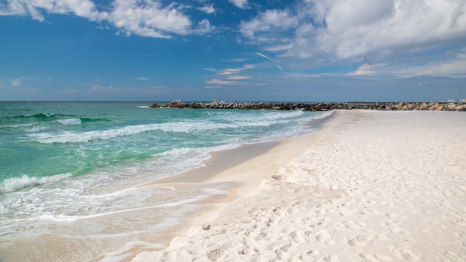 Panama City which includes a beach and general coastal views