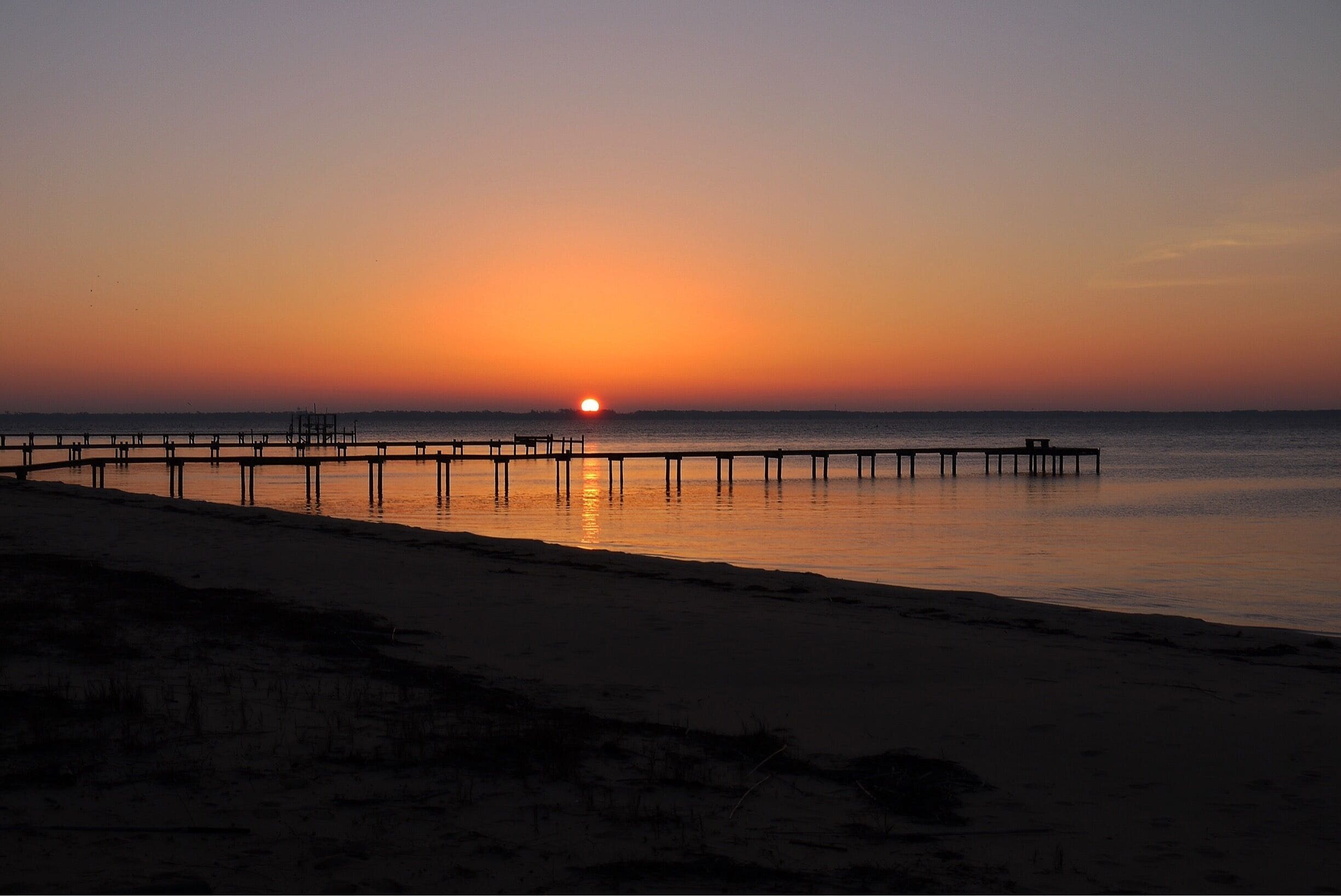 Sunrise over Pensacola Bay, Florida #beachbound