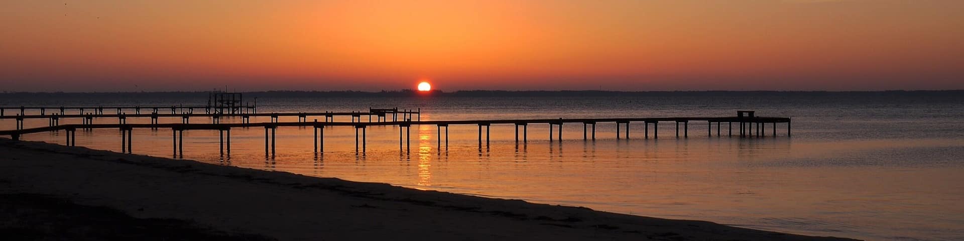 Sunrise over Pensacola Bay, Florida #beachbound