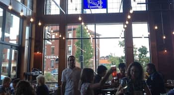 very cool space in old buick dealership. great flatbread pizza, great vibe.