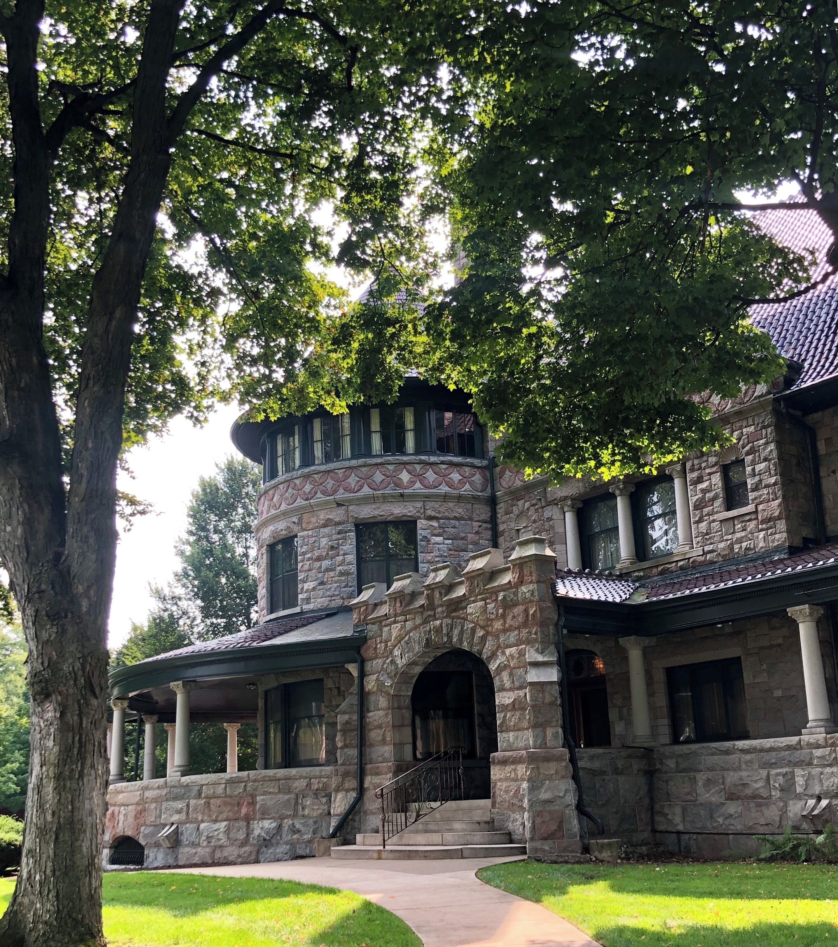 The National Studebaker Museum also contains a History Museum. That museum includes this fully furnished mansion which you can tour. It was constructed between 1885-97 for John Oliver and his family. He was a local business man who had developed a process to cool a cast iron casting of a plow blade which allowed it to be as smooth and strong as iron for a fraction of the price. There was a time when the Oliver plow was was the #1 plow in the world!