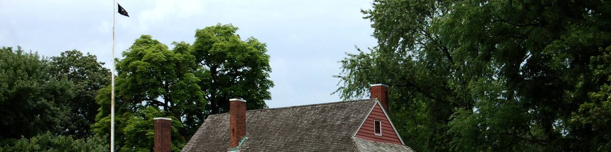 The Hasbrouck House in Newburgh, NY was used by George Washington as headquarters during the Revolutionary War. It is now a museum and a state historic site.; Shutterstock ID 82497697
