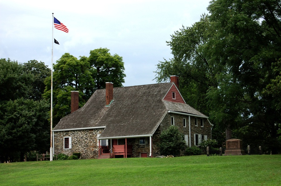 The Hasbrouck House in Newburgh, NY was used by George Washington as headquarters during the Revolutionary War. It is now a museum and a state historic site.; Shutterstock ID 82497697