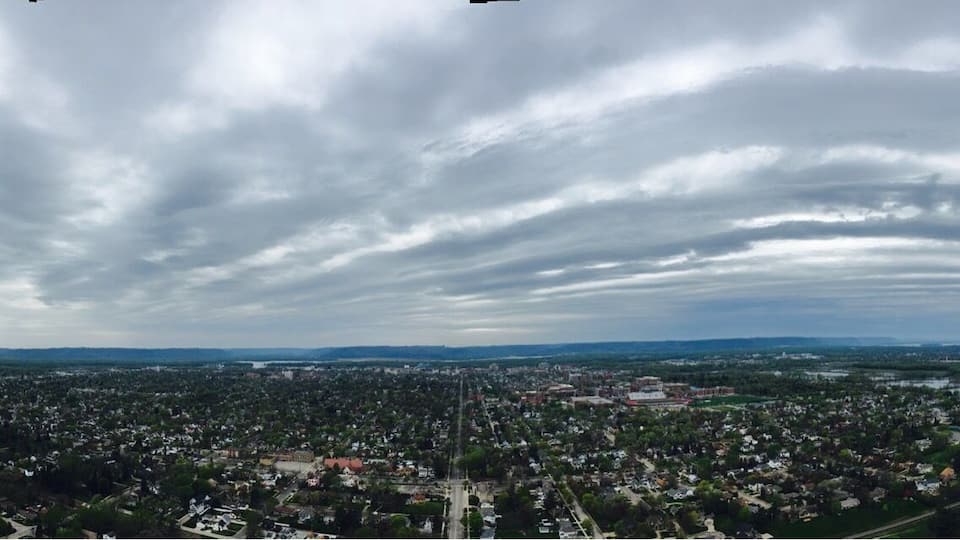 La Crosse, WI from ~590 ft up.