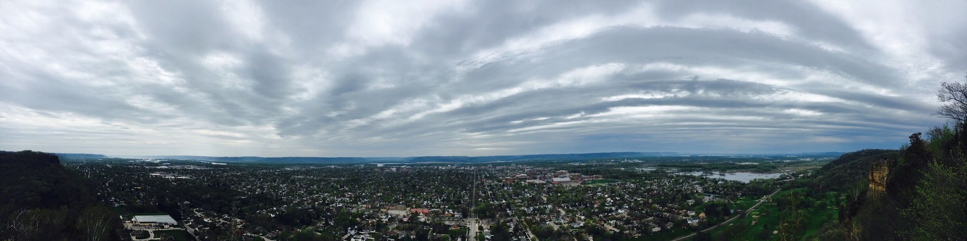 La Crosse, WI from ~590 ft up.