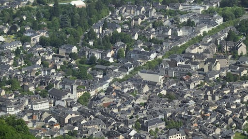Aerial view of Bagneres-de-Luchon , Haute-Garonne , France