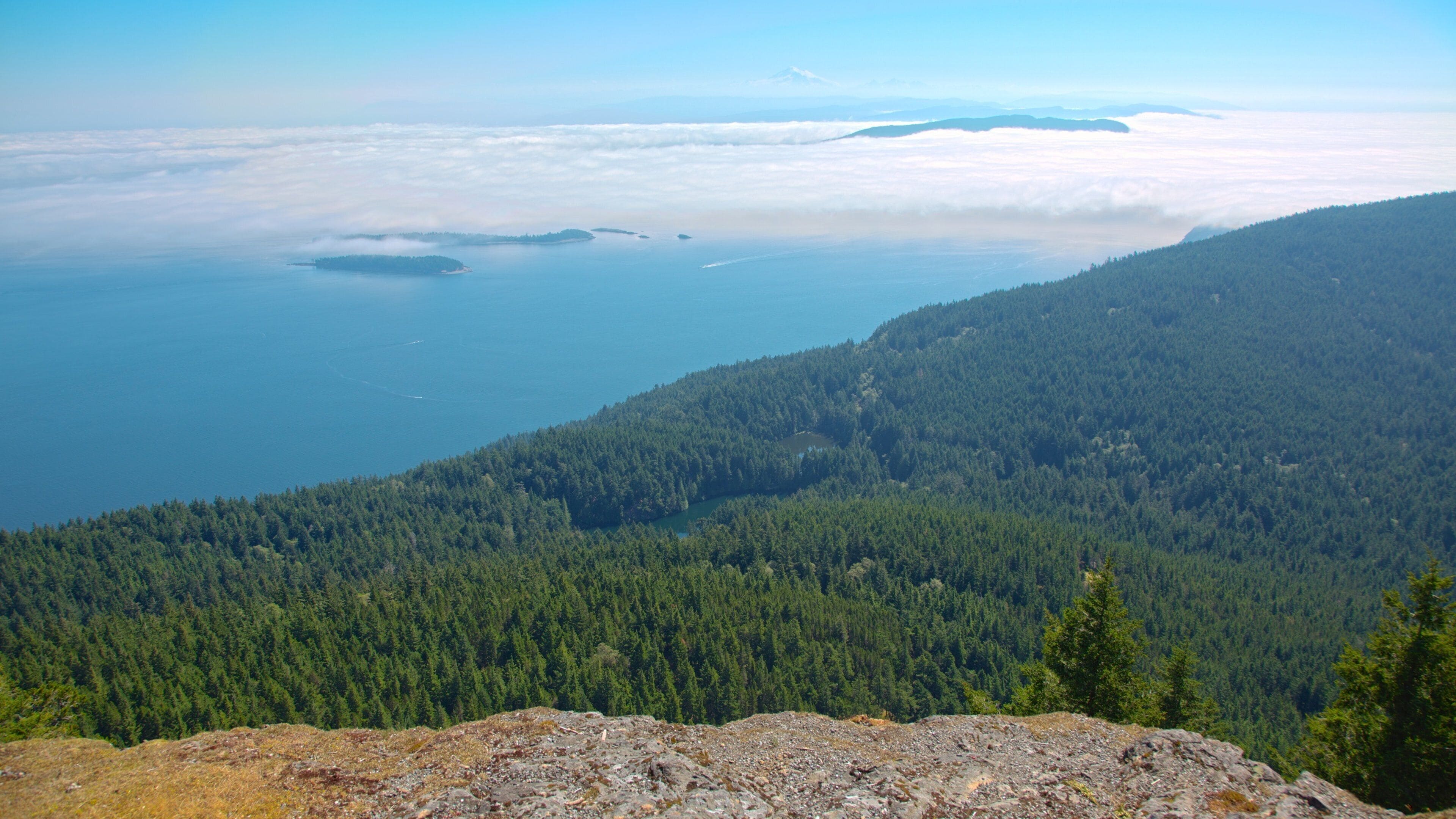 Orcas Island qui includes vues, paysages côtiers et paysages