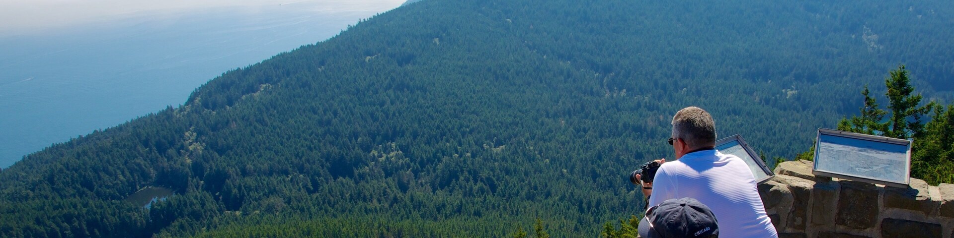 Orcas Island featuring mountains, landscape views and forest scenes