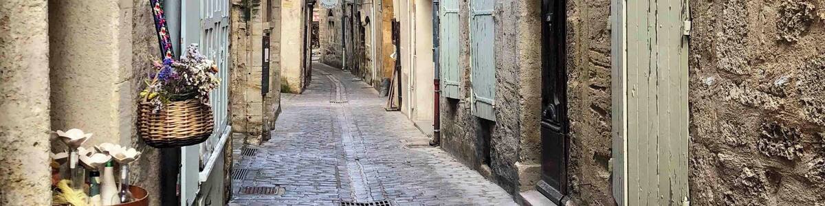 Street of Pézenas in the south of France