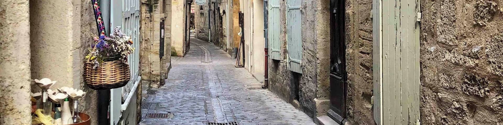 Street of Pézenas in the south of France
