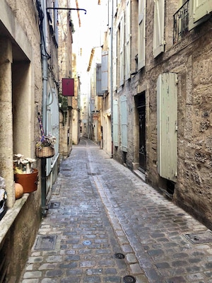 Street of Pézenas in the south of France