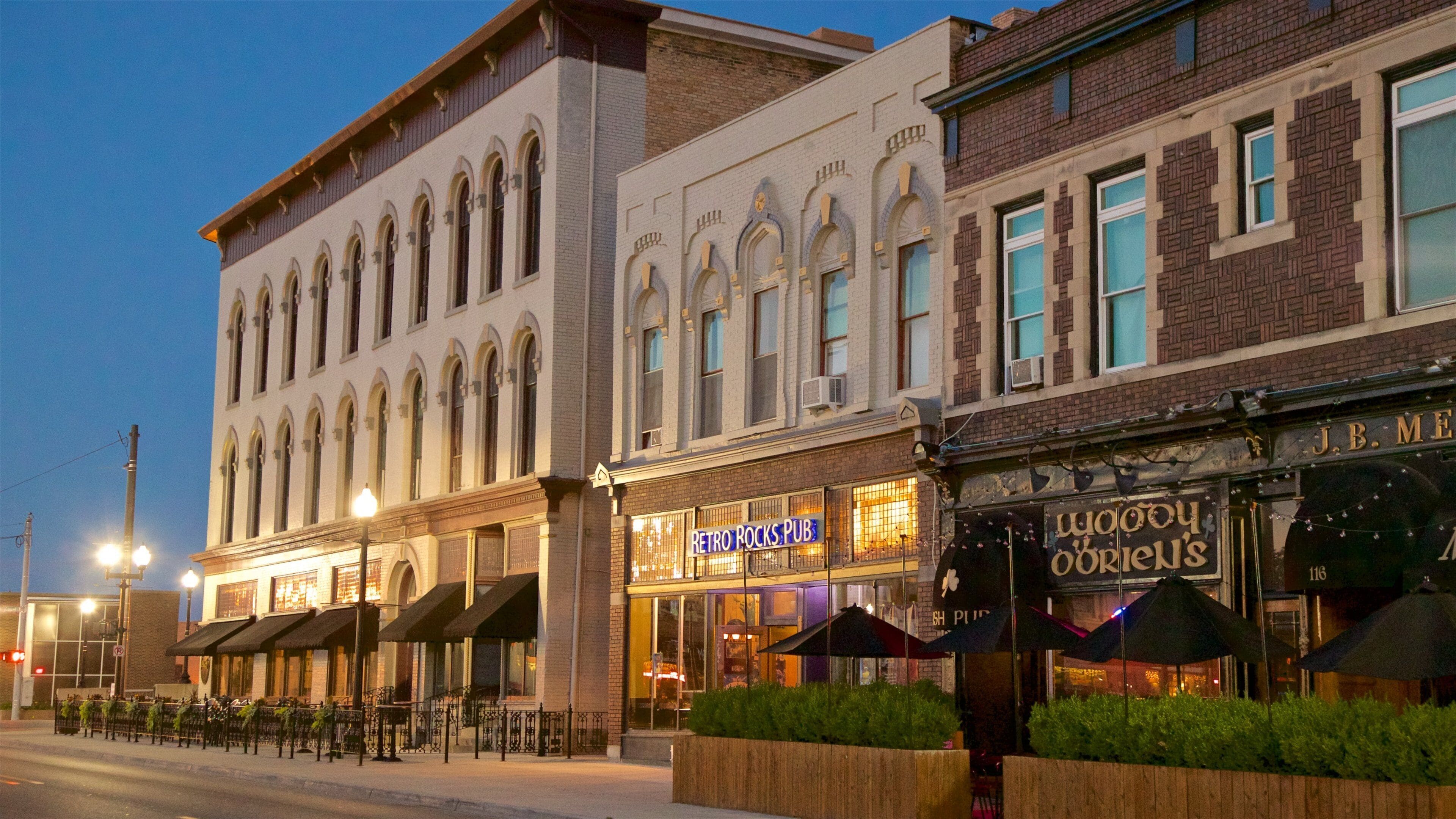 Saginaw caratteristiche di paesaggio notturno