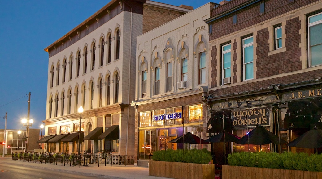 Saginaw caratteristiche di paesaggio notturno
