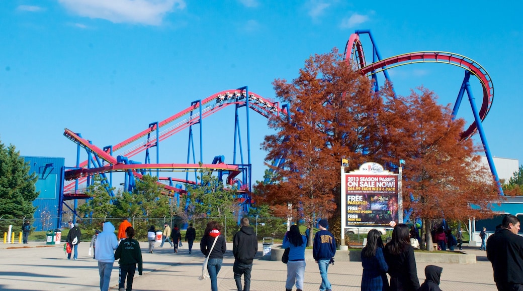 Six Flags Great America showing rides