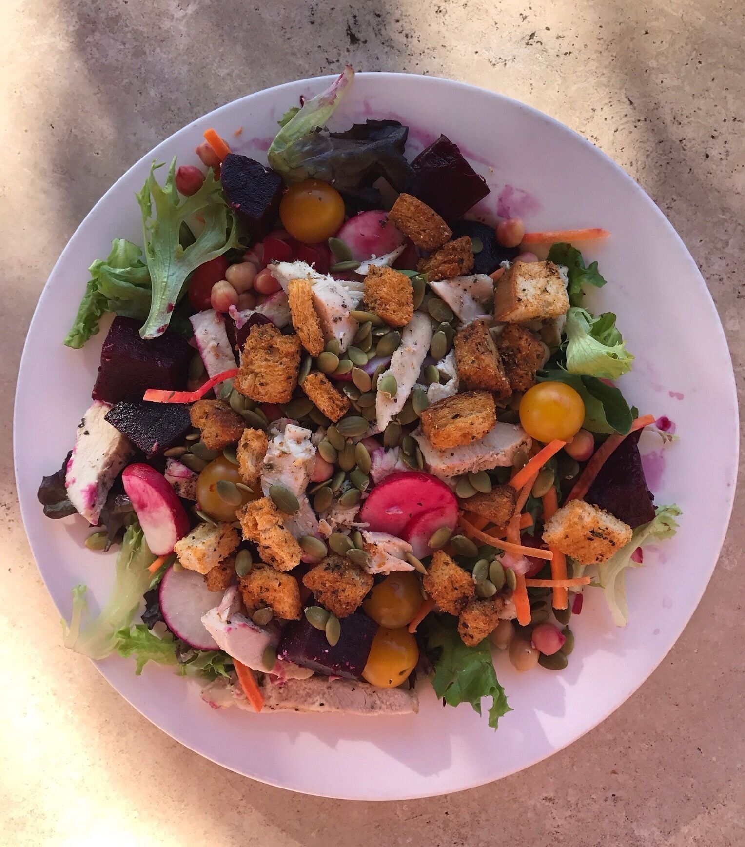 Red Mountain Resort & Spa is one of my favorite destination spas.  It is an all-inclusive resort and has great hiking, fitness classes, spa treatments and simply beautiful grounds in which to relax.   They have a great chef who provides a variety of delicious meals.  This is a popular salad I had for lunch last month.  Yummy!
#FoodieFinds. #Utah. #RedMountainResort 