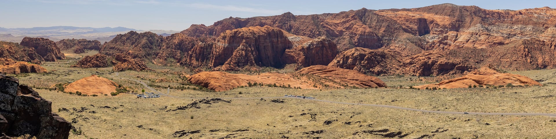 Sunny landscape of the Snow Canyon State Park