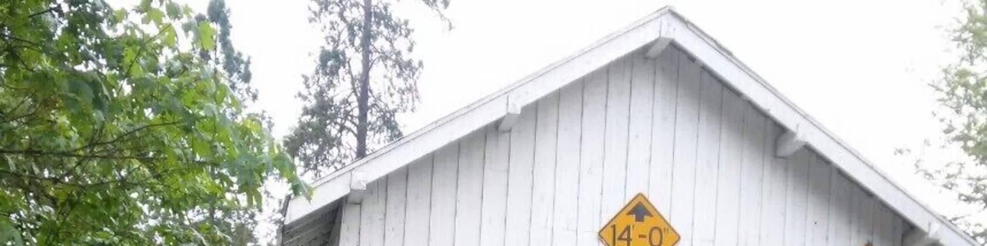 An old covered bridge less than two miles off Highway 138. Worth a quick detour.