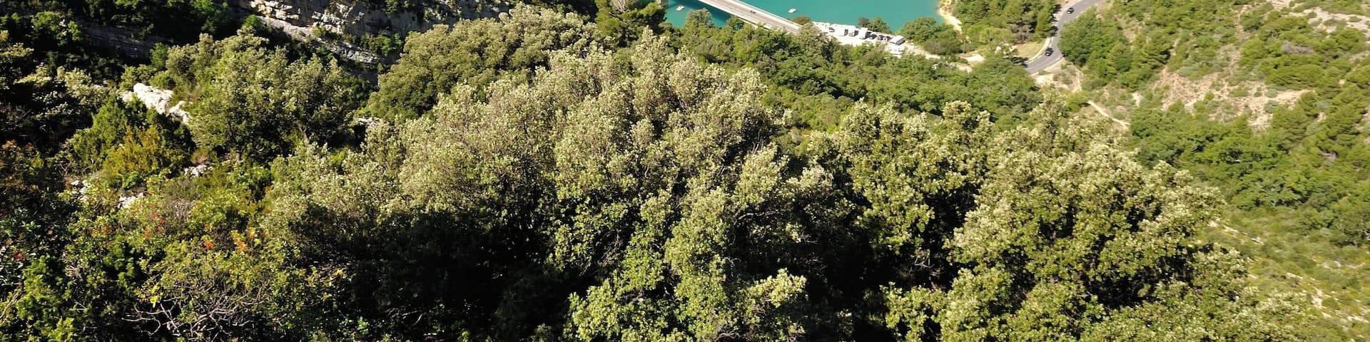 Blick auf den Lac de Sainte-Croix in Richtung West
