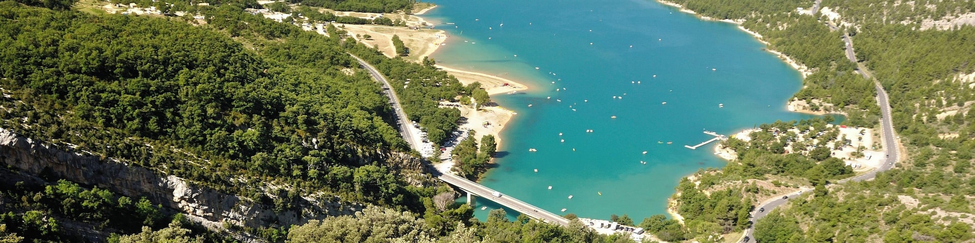 Blick auf den Lac de Sainte-Croix in Richtung West