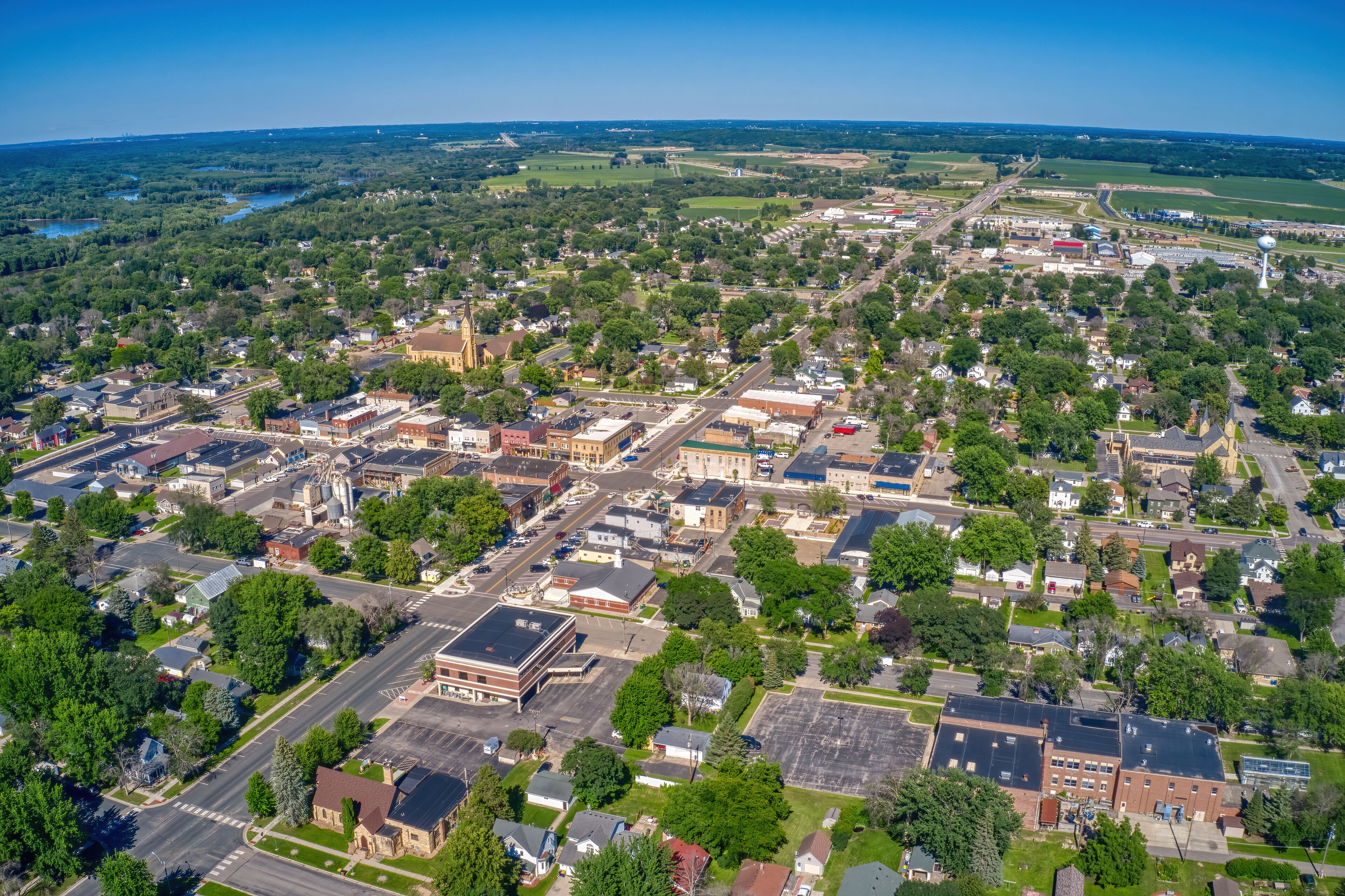 Aerial View of Belle Plaine, Minnesota
