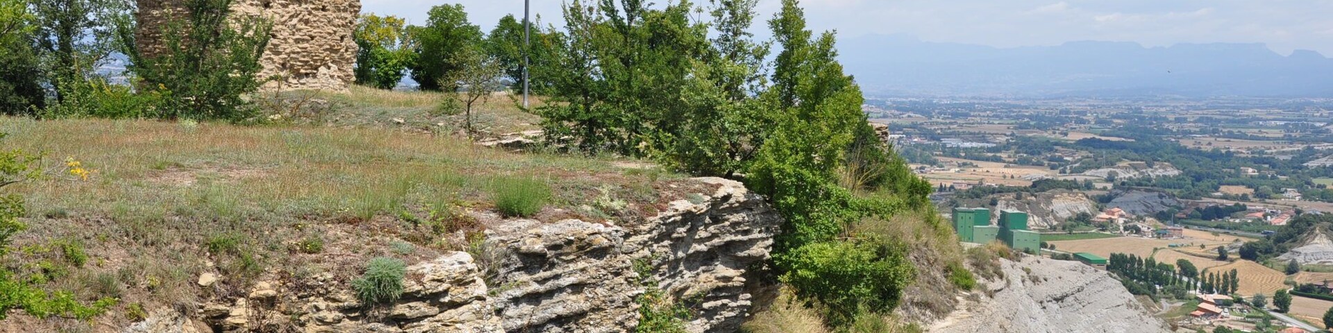 The castle of Tona and the Plain of Vic (Tona, Catalonia, Spain)