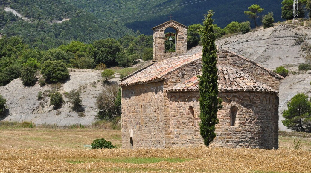 The Sant Miquel de Vilageliu, a 10th century church near Tona (Catalonia, Spain).