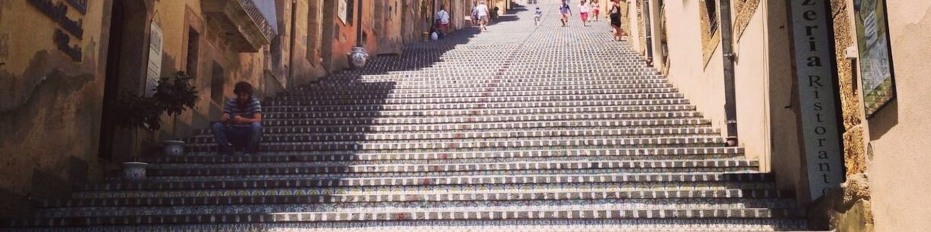 Beautiful 142 stairs decorated in ceramic.
