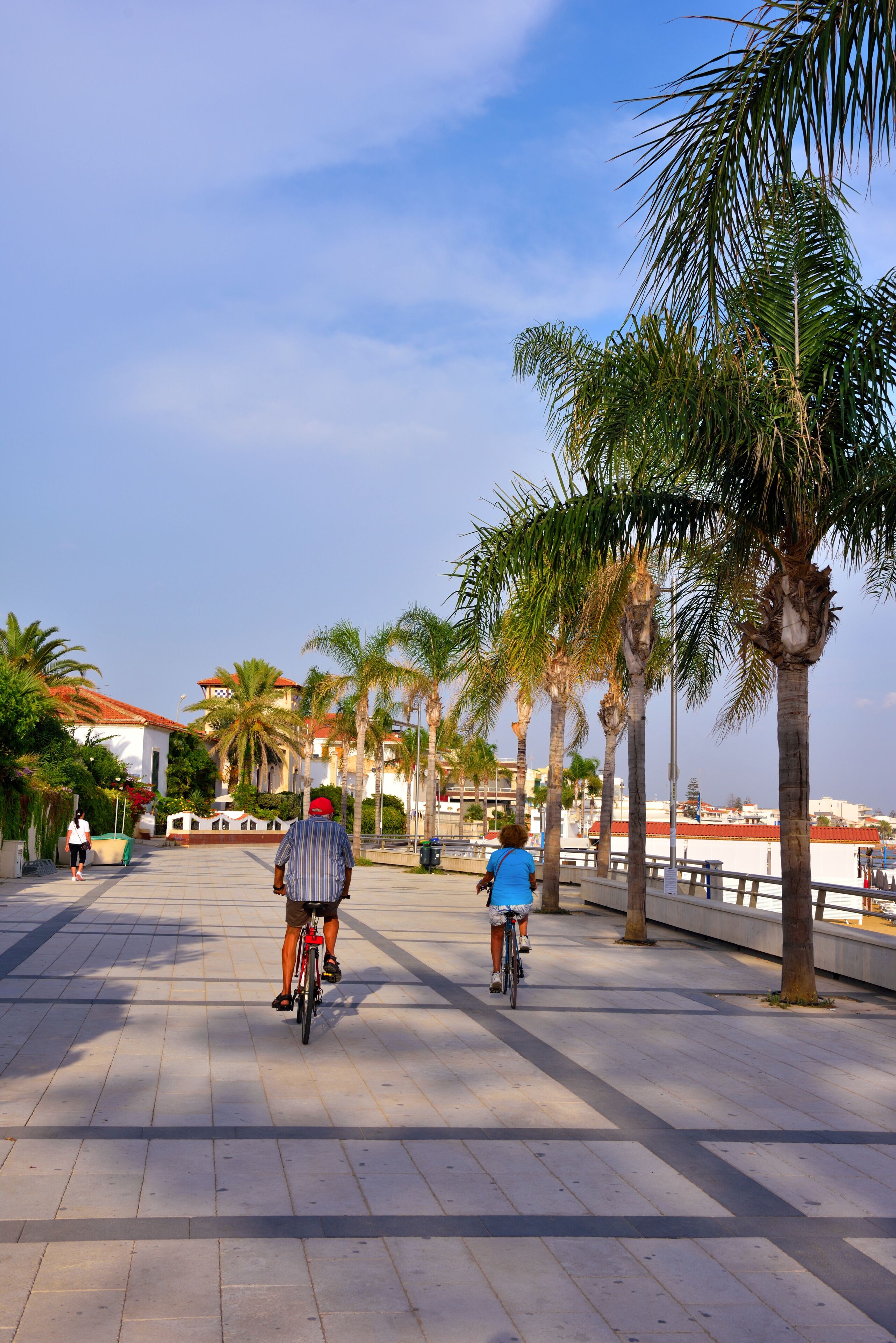 promenade at the marina of Ragusa Sicily Italy
