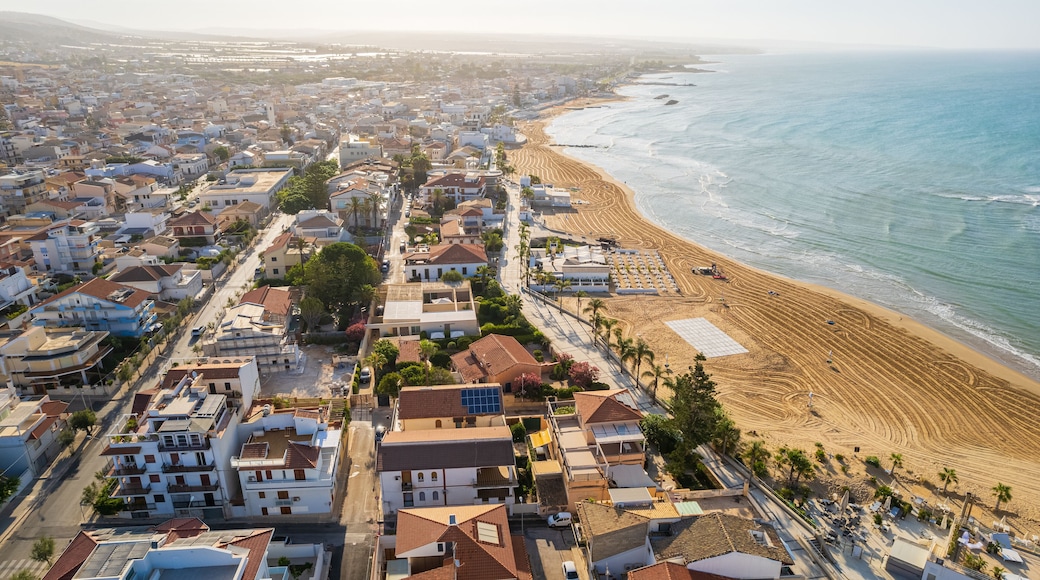 Aerial View of Marina di Ragusa, Sicily, Italy, Europe