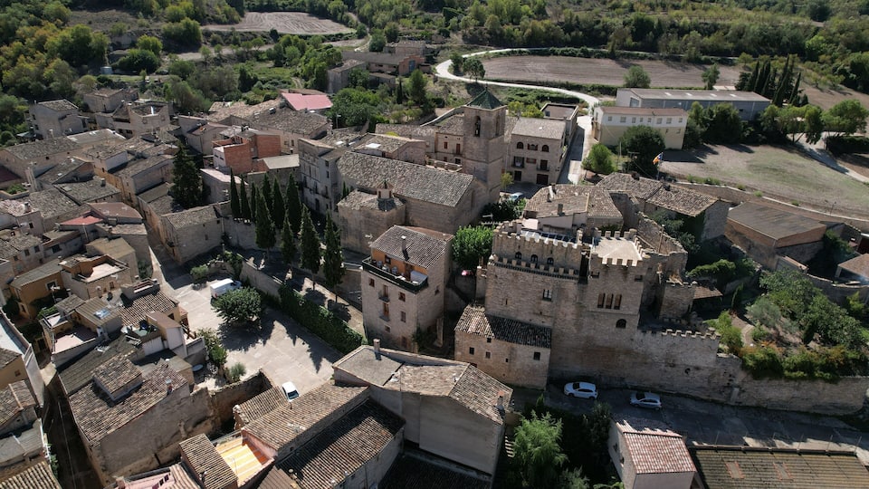 View of the Castle of Vallfogona de Riucorb located in Spain