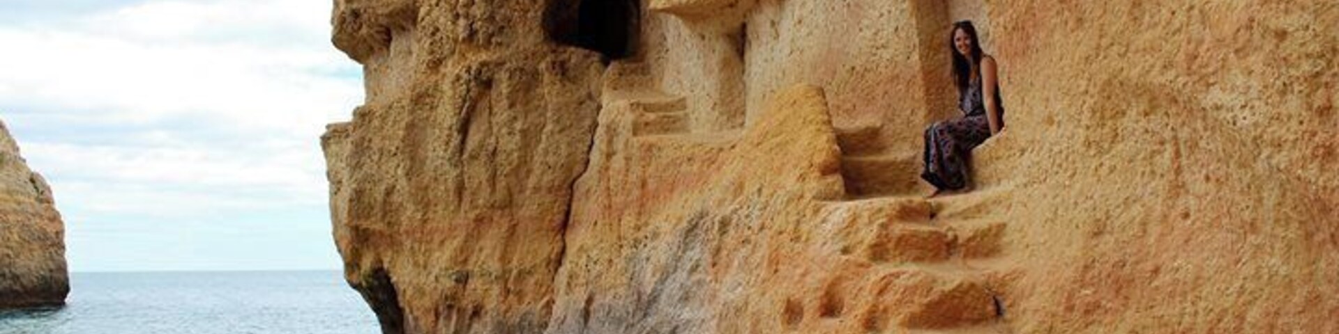 Awesome little path carved in sandstone on the western wall of a hidden beach! #beach